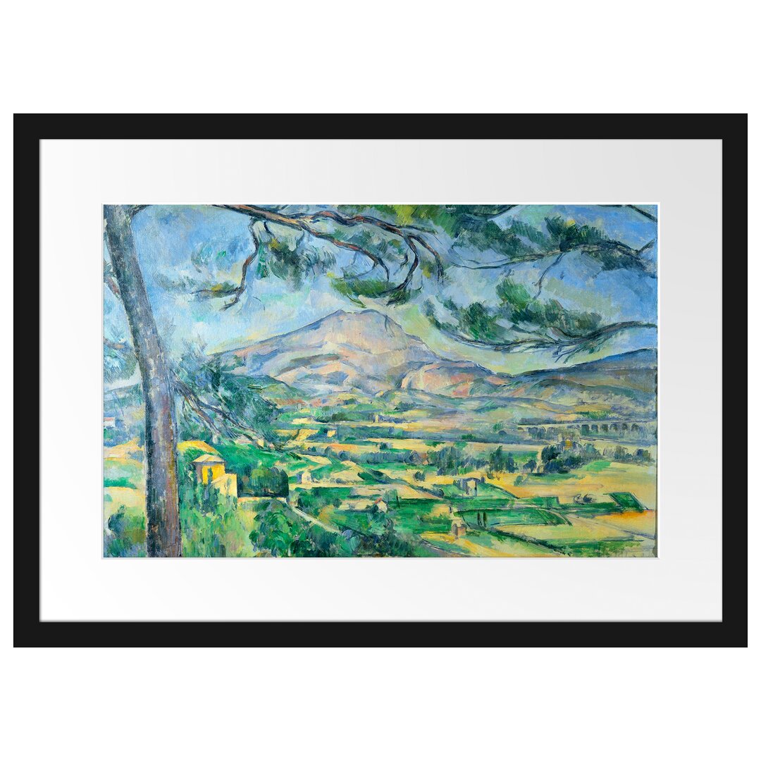 Gerahmter Kunstdruck Mont Sainte-Victoireca von Paul Cezanne