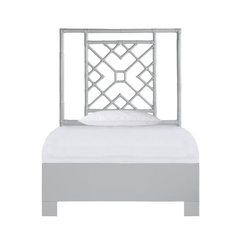 Ananias Platform Bed, Twin, Light Gray