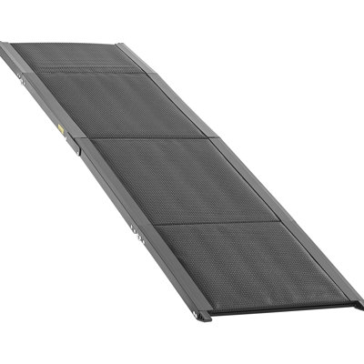 Folding Dog Ramp For Cars, 71 Inches Long, 17 Wide, Medium & Large Dogs Up To 250Lbs, Non-Slip Felt, Portable Vehicles, 6063 Aluminum, 15S Quick Fold Ramp, 71" X 17", Dogs, Surface, Outdoor