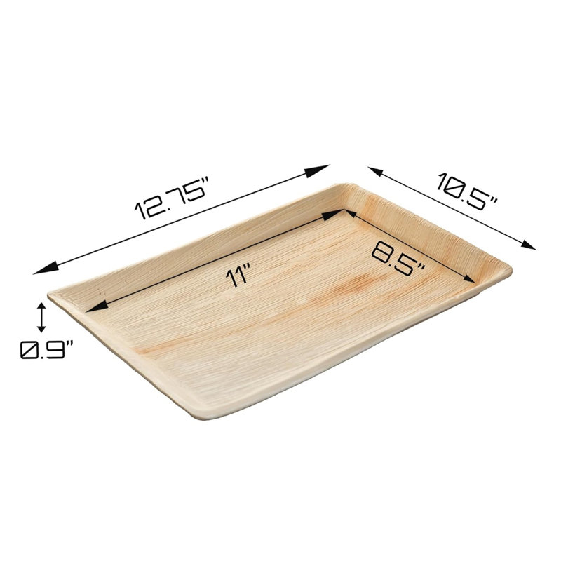 Plateaux jetables rectangulaires - compostables