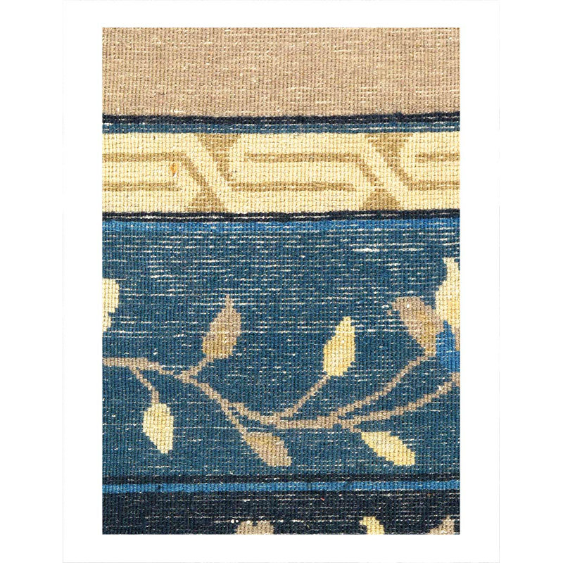 Fine Hand Knotted antique Chinese Peking Design Sample 2'X 2'