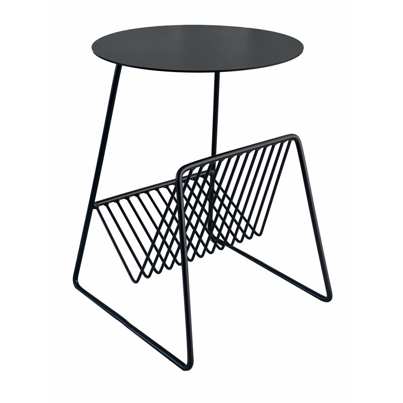 Table de bout luge avec rangement Pangea Home Gazette Lucillie, Noir