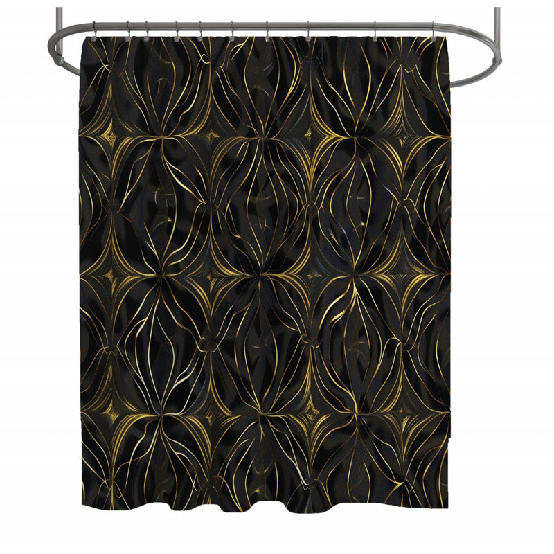 Kaelani Abstract Shower Curtain, 93"H x 70"W