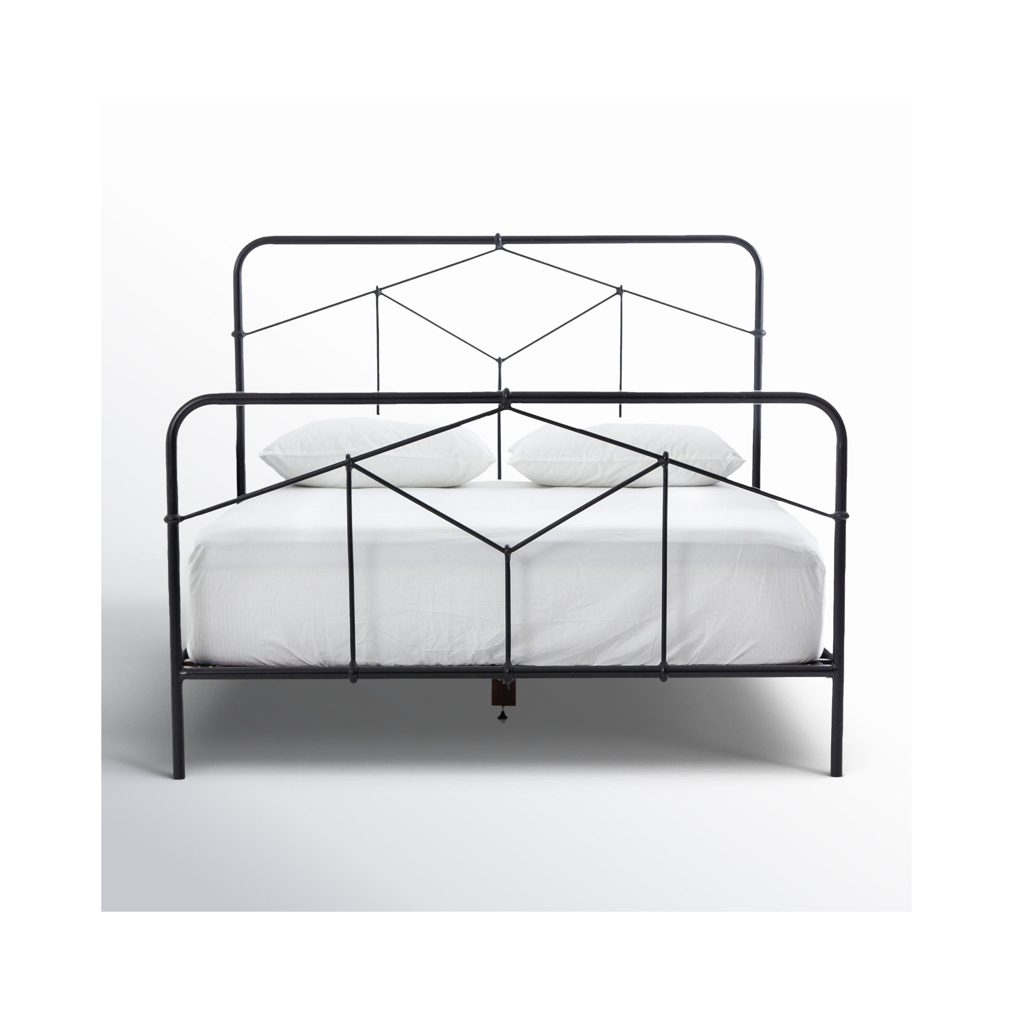 Armaud Metal Open-Frame Bed, Queen, Vintage Black