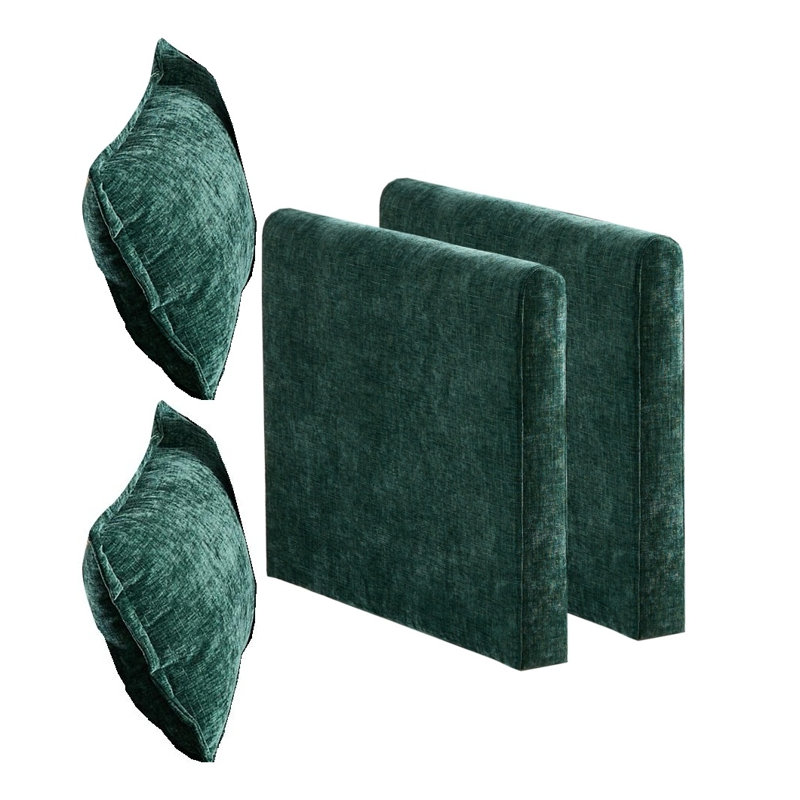 Collection d'accoudoirs modernes en chenille vert pour canapé modulaire Cloud