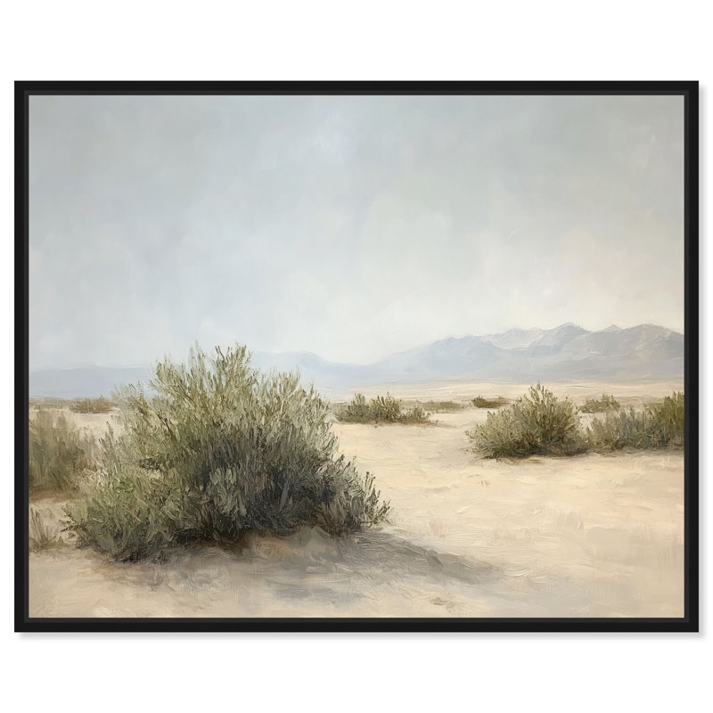 «Desert Solitude III», reproduction sur toile encadrée par Art Remedy, cadre noir, 20 x 16, H 21 po x l 17 po, Cadre noir