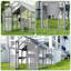 Grande maison de chat d'extérieur l 110,6 po x P 74,4 po x H 74 po