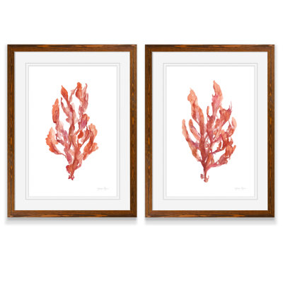 Coral Kelp I par Vincent Van Gogh - ensemble de 2 reproductions d'art encadrées