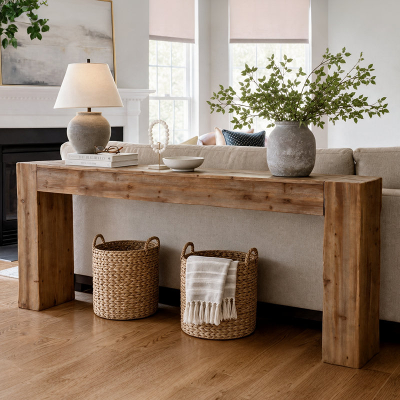 78'' Extra-Long Soild Wood Console Table
