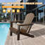 Chaises Adirondack durables en PEHD, pliables et portatives avec porte-gobelet pour patio