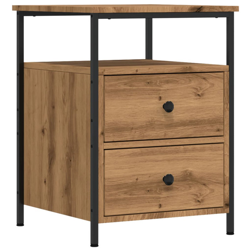 Elsinore 44cm W Bedside Table, Artisan Oak, Individual