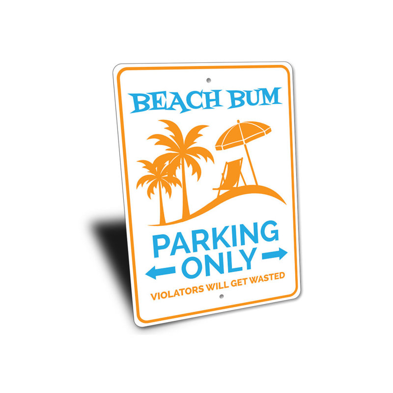 Plaque de plage en aluminium, H 18 po x l 12 po x P 0,06 po