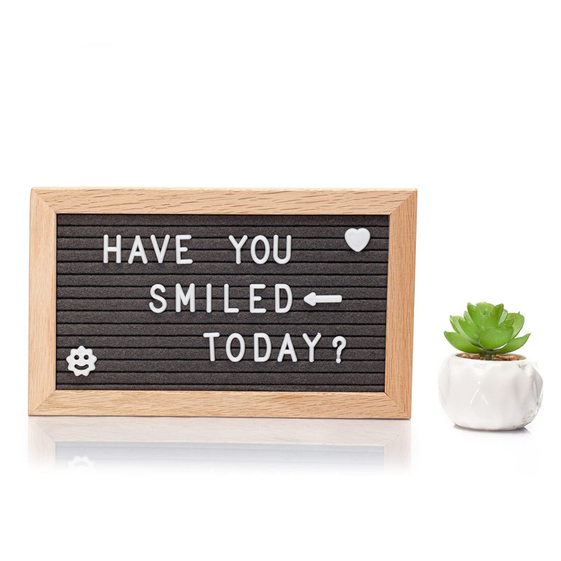 Changeable Letter Board, Black, 25cm H x 15cm W x 3cm D