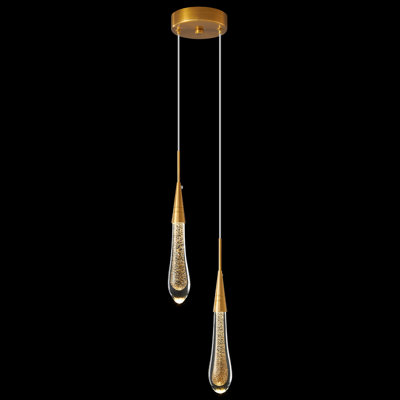 Dimmable LED Modern Gold Mini Teardrop Crystal Pendant Light – Ideal for Kitchen Island, Bedroom, Hallway & Entryway
