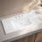 48" Resin Basin for Bathroom Vanity, Bathroom Sinks with 3-Faucet Holes, Vanity Top only, Bright White