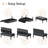 39" Corduroy 2-Seat Armless Loveseat, Upholstered Bench with USB Ports, Dark Gray-108074687