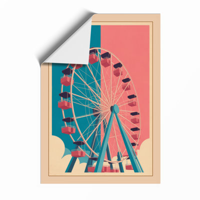 Carnival Wheel Retro - Framed Print