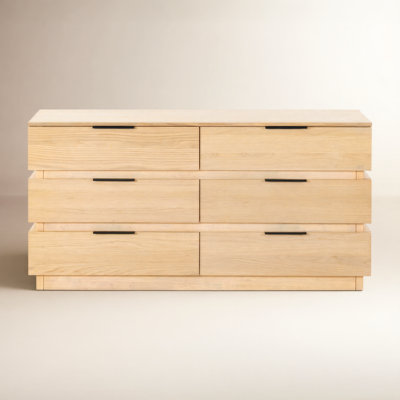 Hubbard 6 Drawer Stacked Dresser