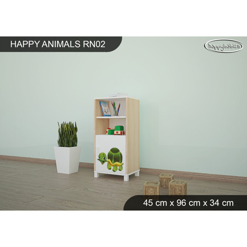 45cm W Animals Kids Cube, Oak