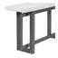 Table d'entrée de 59,1 po peinte avec placage de pin, console à conception rectangulaire unique avec pieds en bois de pin épais, table de canapé extra longue polyvalente pour le couloir, le salon, la cuisine-1876752260