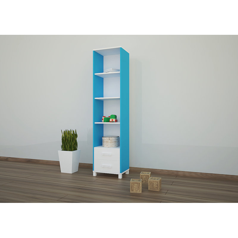 177cm H Cube Unit Kids Bookcase, Blue, 177cm H x 45cm W x 34cm D