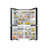 Samsung Bespoke Counter Depth 4-Door French Door Refrigerator 23 cu. ft. with AI Hybrid Cooling & Beverage Center in Fingerprint Resistant Stainless Steel