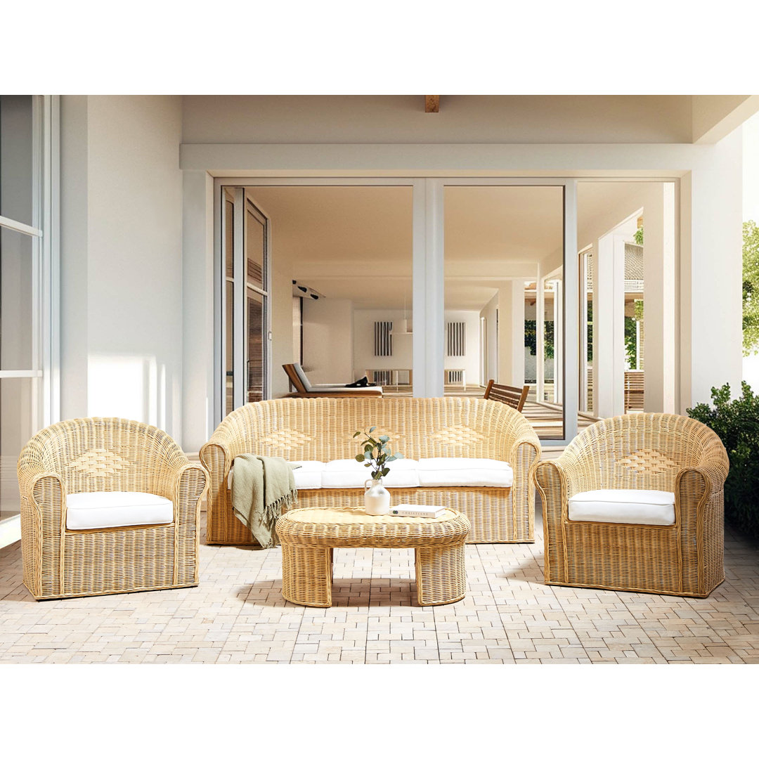 5-Sitzer Lounge-Set Livadeia aus Polyrattan