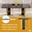 Ensemble de table de salle à manger noir pour 10 personnes, ensemble de table de salle à manger 78,7 po avec pieds chromés, ensemble de table de cuisine moderne et chaises pour 10 personnes, salle à manger ultrabrillante, structure robuste-470620826-470453074