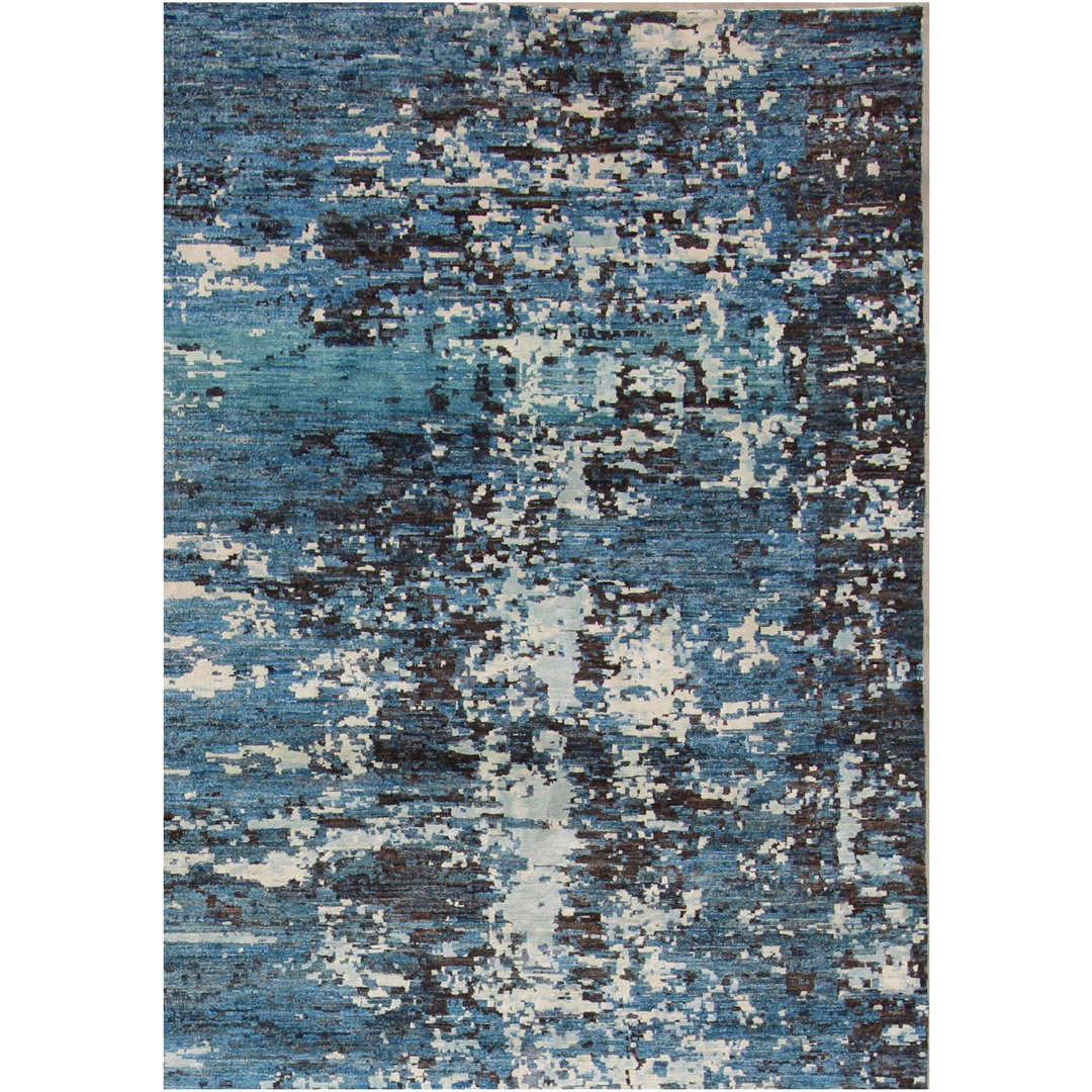 Geometric Hand Knotted 150cm X 206cm Area Rug