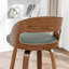 Swivel Upholstered Poplar Upholstered and Solid Wood Bar Stool with Solid Wood Frame-1978924979-1978924978