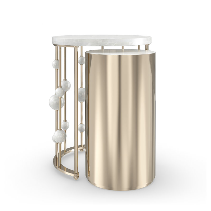 Orbit Marble Nesting End Table