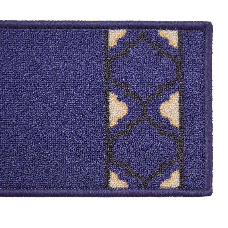 Tapis d'escalier en coton Veyo, Rectangle 9 po x 36 po