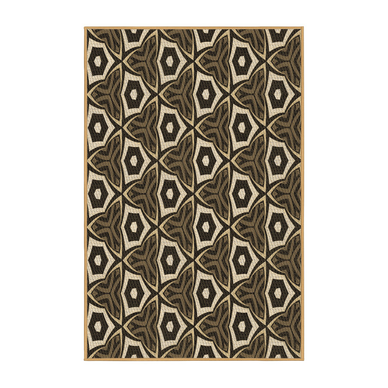 Tapis géométrique brun, Rectangle 4 pi x 6 pi