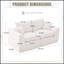 Canapé modulaire modulaire Cloud, confortable et moderne 2 places avec housses amovibles pour un nettoyage facile et aucun assemblage requis-37035672