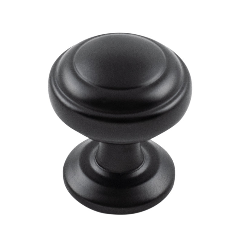 Poignée Zephyr Collection 1 pouce de diamètre noir mat