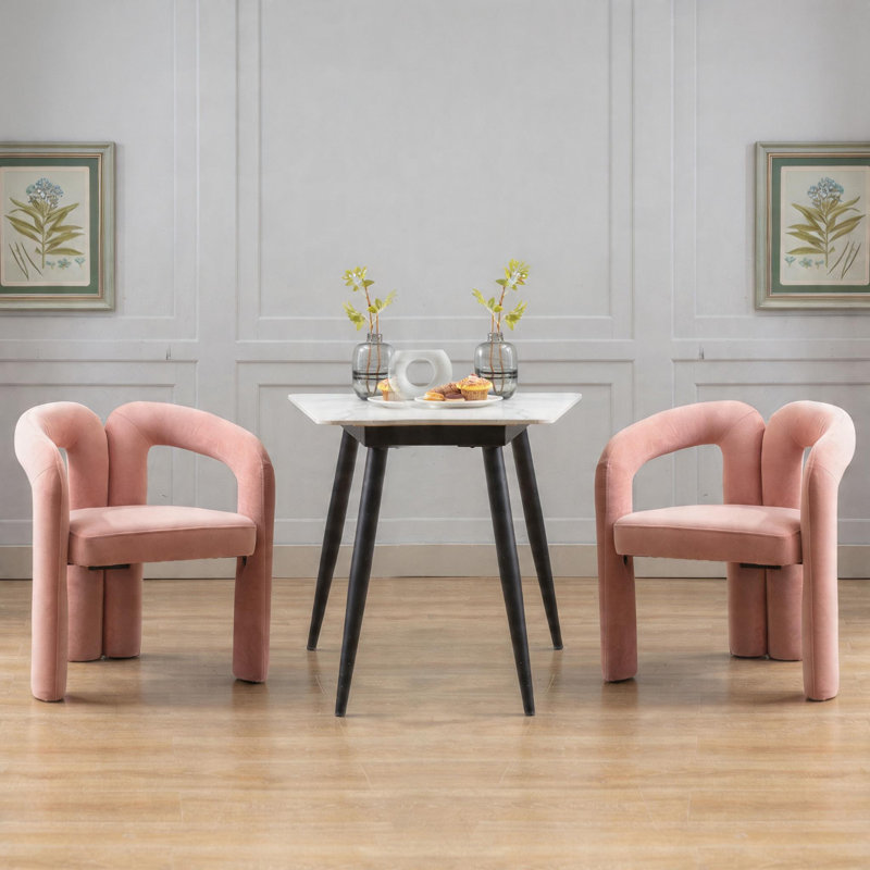 Ensemble de 2 chaises d'appoint Sailvan Barrel, Rose