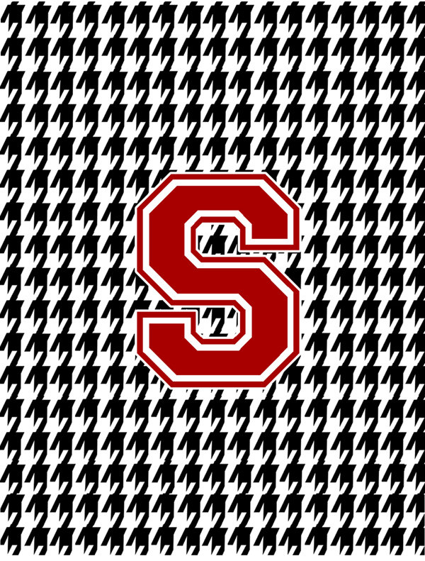 Drapeau de jardin à motif recto-verso noir Houndstooth, S