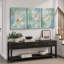 «Aqua Seashell Starfish Coastal», impression sur toile, impression sur toile encadrée, 3 pièces-131583164-131583165