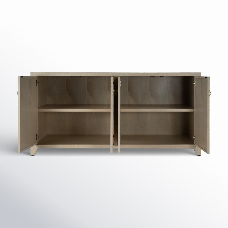 Bar Harbor Raffia 4 Door 70" Sideboard, Natural