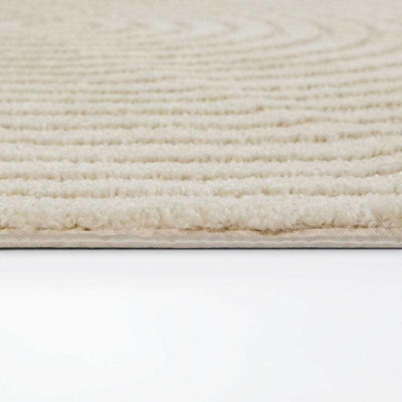 Sloane Cream Round Border Area Rug