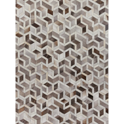 Natural Hide Cowhide Geometric Indoor Rug