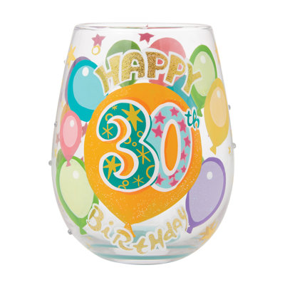 Verre à vin sans pied Lolita Happy 30th Birthday
