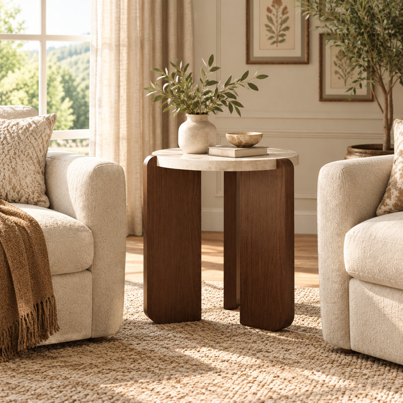 18 "Modern Round Side Table