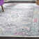 Christa Oriental Light Gray/Fuchsia Area Rug