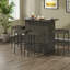 Ensembles de bar de patio en métal durable, conception en rotin pour recevoir à l'extérieur