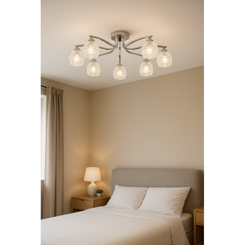 Maple Glass Semi Flush Mount