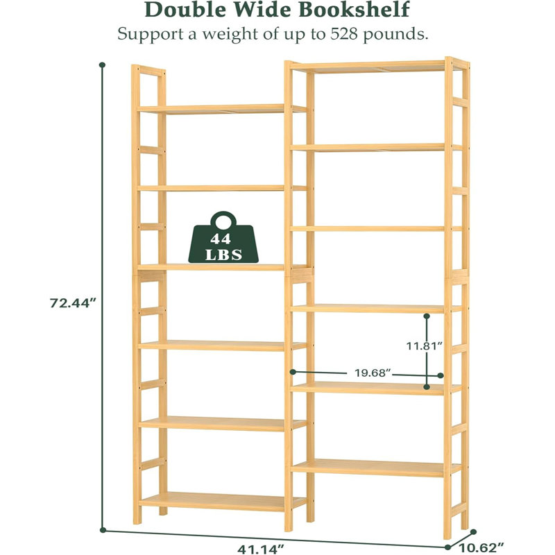 Bibliothèque double en bambou