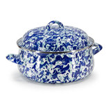 Swirl 4 Qt. Porcelain Oval Dutch Oven with Lid
