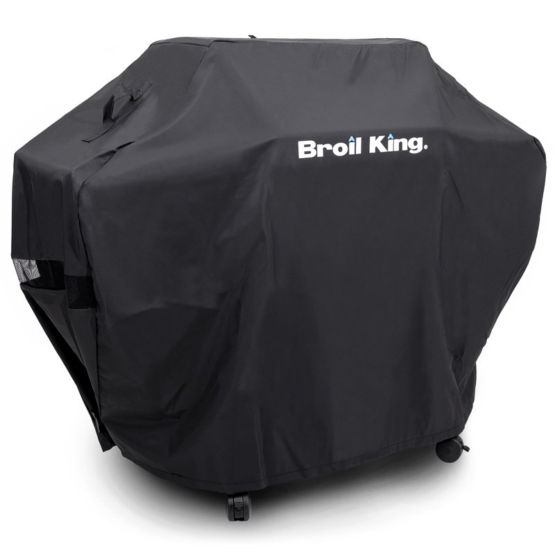 Black PVC and Polyester Cart-Style Grill Cover