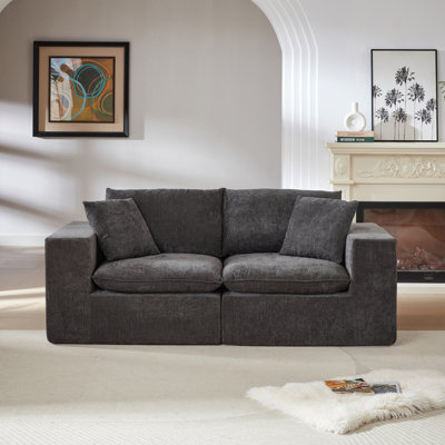 Canapé moderne en nuage de chenille, combinaison libre, sièges confortables pour les salons, les appartements et les bureaux